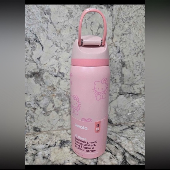 owala Other - Owala 32oz Insulated Water Bottle with Built-in Straw hello kitty viral pink